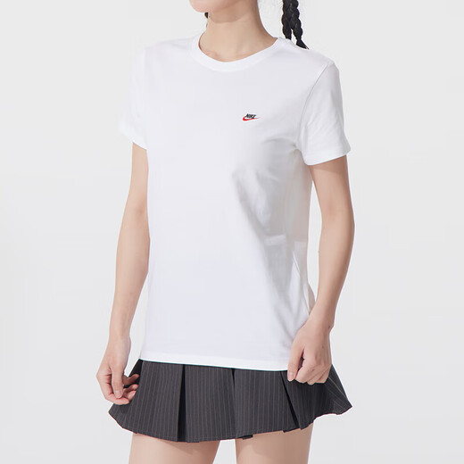 耐克（NIKE）女装运动套装25夏新款舒适透气简约短袖T恤宽松五分裤短裤两件套 休闲T恤+宽松五分裤 M