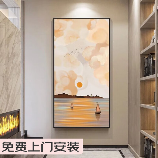 Tiannan Brothers (Tnbrothers) Paintes de décoration d'entrée modernes et simples, peintures de salon en une couleur en une couleur en une couleur, couloir de corridor Corridor Crystal Porcelaine peintures VBM695 Cadre en alliage en aluminium 40x60 Frame d'or personnalisable Ek Crystal Porcelain Surface en porcelaine de porcelaine Crystal Surface en porcelaine de porcelaine de cristal 40x60 Gol