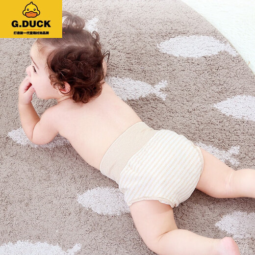 G.duck newborn baby cotton diaper pants waterproof meson fixed artifact washable pocket male and female baby diaper pants leak-proof buckle style S