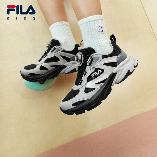 FILA children's running shoes 2025 autumn men's and women's sports knob buckle sports shoes space capsule