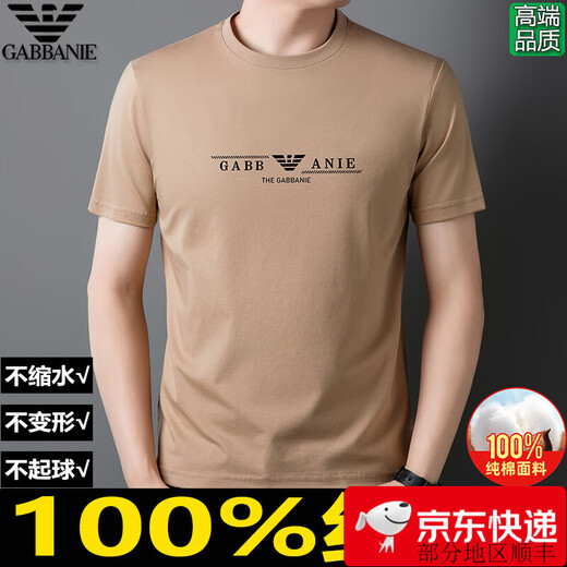 Qi Armania T-shirt à manches courtes pour hommes Vêtements pour hommes en coton pur 2024 Nouvelle chemise à demi-manche en coton haut de gamme 1518 blanc 3xl