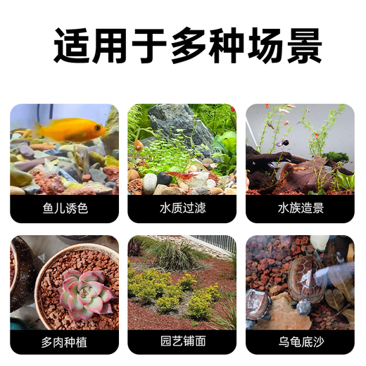 Jinyate red volcanic stone flower fish tank bottom sand succulent orchid Phalaenopsis special paving stone aquarium landscaping 2.5KG