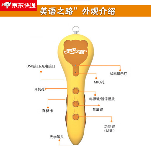 【京东快递】 美语之路点读笔让英语学习更容易人员配音 磨出我的英文耳朵小学英语点读笔 儿童点读笔早教机美国小学英语 基础课程课本