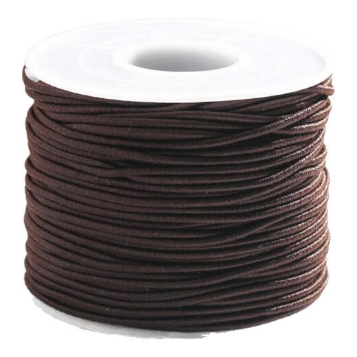 Bracelet elastic rope core-covered Buddha beads and cultural toys string bracelet string threaded beads elastic rope wear-resistant beading wire 100 meters brown elastic rope (1mm thick)