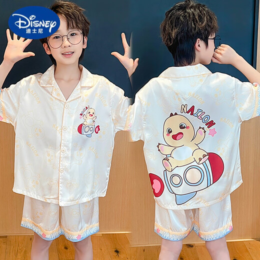 Disney Boys Ice Silk Pyjamas Sommer Cartoon Kurzärärmelbabykinder mittelgroße Kinder Home Kleidung Jungen Dünne Klimaanlagen Q ICE Seiden Doppelkürzel 6630# Pink Beaver 170 Größe 10 Empfohlene Höhe [100-110 cm]