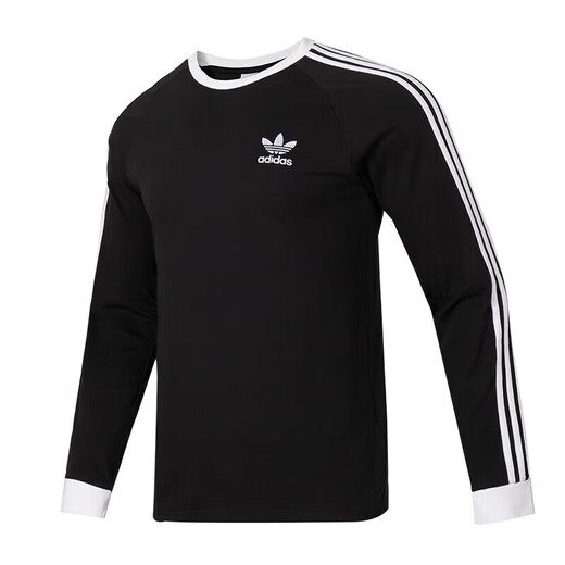 Adidas Clover Herrenbekleidung 2025 Sommer New Sportswear Modetrendy Drei-Tripe Pullover Atmungsaktives Langarm T-Shirt IA4877 XL