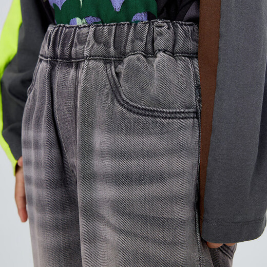 jnby by JNBY new style Jiangnan cloth children's clothing tapered pants autumn boys and girls 1O7E11730 986/denim white 160cm