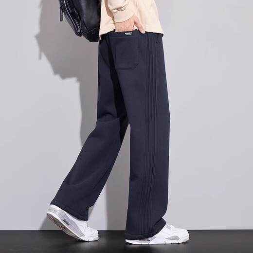 JEANSWEST sweatpants men's 2025 spring and autumn new style youth versatile loose straight men's casual sanitary trousers autumn and winter 9860 high-grade gray spring and autumn new style XL recommended 130-150 Jin Jin equals 0.5 kg