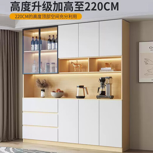 接运猫餐边柜高柜一体靠墙现代简约轻奢客厅餐厅家用茶水酒柜收纳储物柜 款式15280*40*220顺丰安装
