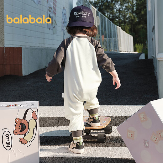Balabala baby onesie baby newborn clothes crawling clothes 2025 contrasting color fashion cute 209325120202