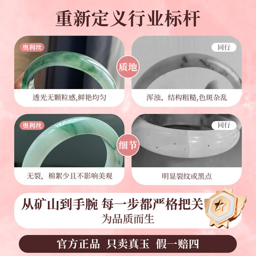 Oris Sake Warm Breeze Burmese ice-seed jade jade bracelet, genuine light luxury women's model for wife (processed) Sake Warm Breeze jade jade bracelet 56mm-57mm (free jade pendant + high-end gift box)