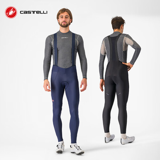 Castelli scorpion men's autumn and winter warm cycling jersey trousers X2 cushion special for long distance 4524514 424 Belgian blue M