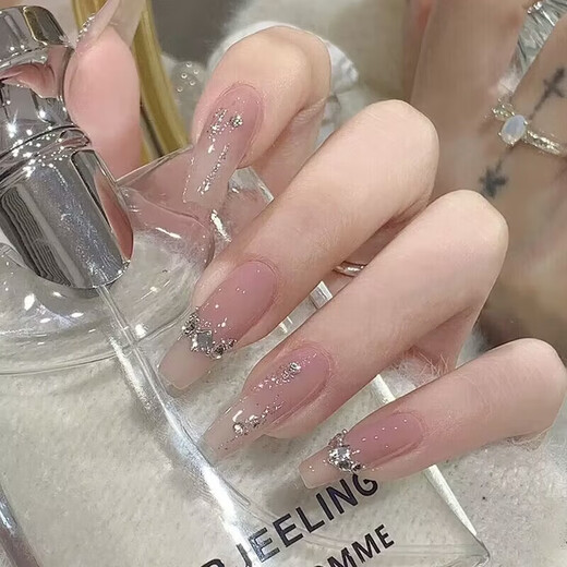 
Drilled wear nail art patch can be detached wearable nail patch finished nail patch fake nail long style L15249 pomegranate moon butterfly [long style] jelly glue + glue + sand strip + cleaning sheet + nail removal rod