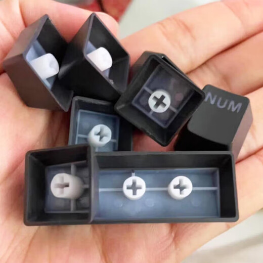罗技原装全新罗技K845机械键盘键帽原厂透光双色布丁樱花黑灰键帽  否 布丁紫色一套104键