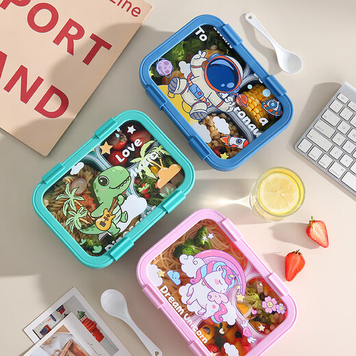 Varelle de table pour enfants bol de nourriture bol bébé 316 en acier inoxydable Nouveau-né le bol d'isolation à eau modèle de licorne amovible
