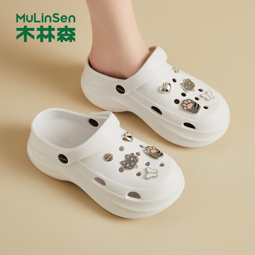 Chaussures de trou de Mulinsen pour femmes portant des sandales de plage sportives de merde de merde pour les sandales à semelles épaisses pour les femmes