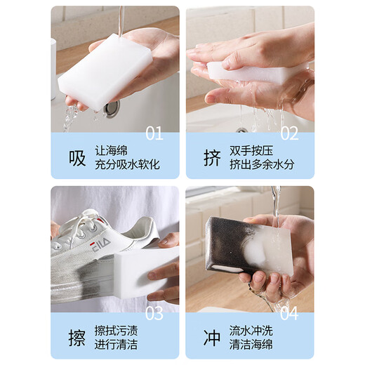 Meliya Magic Sponge Wipe, Pan and Dishwasher Decontamination Cloth, Descaling Cleaning Wipe, 2x Encrypted Type, 20 Pack