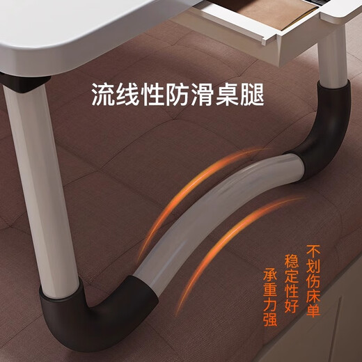 JCZS German brand foldable bed small table study desk laptop table stand lazy bedroom bay window large size snow white length 60*width 40*height 28cm