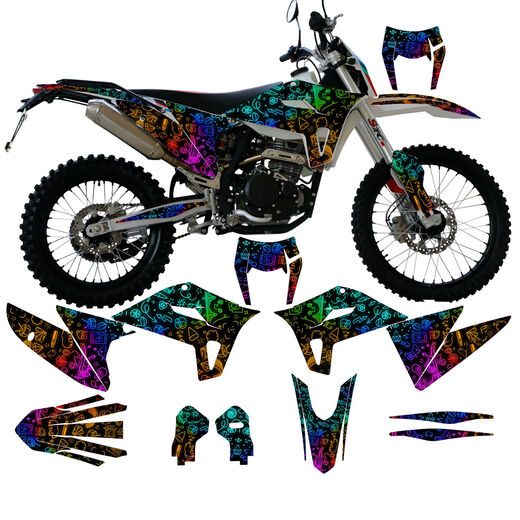 Geeignet für Hengshi 250 300 S1 S5 Z300 Zwei-Rush-Offroad-Motocross-Aufkleber-Aufkleber-Druckanpassung 723