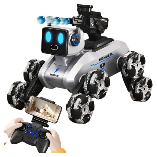 Conectando el gato de la máquina inteligente de la máquina Electric Electrice CAR OCHO RUEDAS GESTURAS DE NIÑOS CAR REMOTO CAR BIÑO ROBOT ROBOT Bullet de agua Interacción de control dual + Manijero + Mira la postura de ocho ruedas Doble reemplazo eléctrico 2 juegos de baterías de litio + batería de control remoto + tornillo