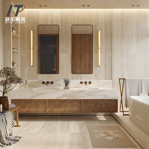 Yunmao beige cueva romana piedra de cerámica 600x1200 mate de la cara tallada y el piso de comedor Cocina sanitaria It12611 oscuro 600*1200