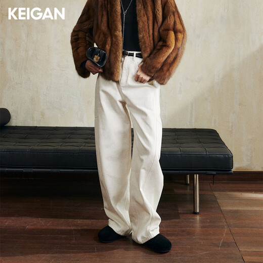 CHAMBRE KEIGAN, ARC EUROPORISTRE ENVIRONNÉE À LA LETURE PIONER Pionnier et à l'arc de segmentation, jeans en forme de cocon lâche pour femmes, automne, carreaux rétro, M 36