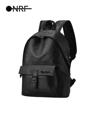 Preferred welfare bag for men's large capacity fashionable versatile schoolbag new style backpack for women travel casual computer bag leather black F1049