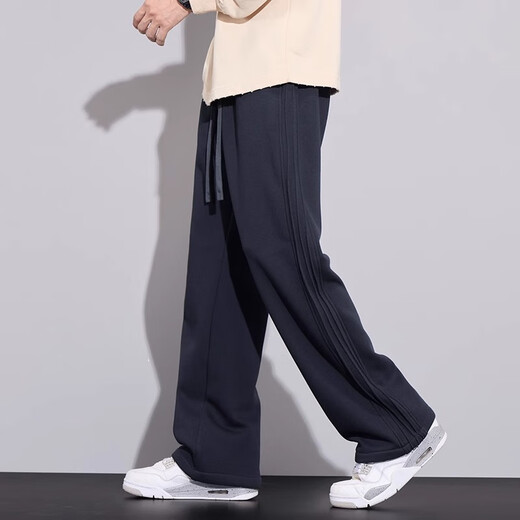 JEANSWEST sweatpants men's 2025 spring and autumn new style youth versatile loose straight men's casual sanitary trousers autumn and winter 9860 high-grade gray spring and autumn new style XL recommended 130-150 Jin Jin equals 0.5 kg