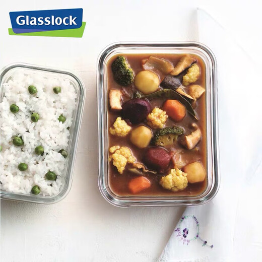 Trabajador de taquilla de refrescante de vidrio con tapa, horno de microondas sellado de refrigerador Bajero de almuerzo especial de 695 ml