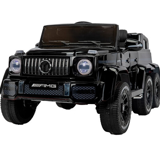 Black Rice Big G nourrisson et enfants Véhicule électrique hors route siège à six roues pour adulte télécommande des cadeaux de jouets parent-enfant véhicule de véhicule hors route. Fonction complète à six roues noires + batterie de rechange + accessoires de réédition sans roues souples