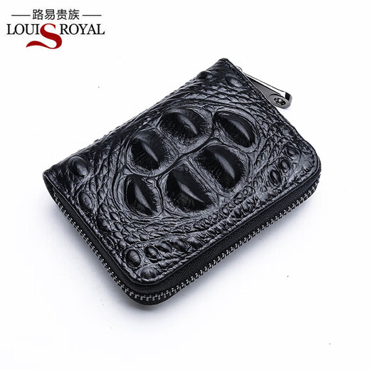 Goldlion Crocodile Muster Card Bag Herren echtes Leder Großkapazität Herrener Multi-Karten-Mode-Jugend-Orgel kleiner Karten Vorhaut 3892 Krokodil zurück (Top-Layer-Cowd.)