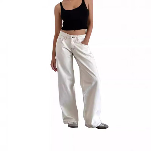 Lee Kids American Retro Low Raise non élastique lavage droit de lavage droit pour les femmes Pantalons féminins de la rue à l'automne