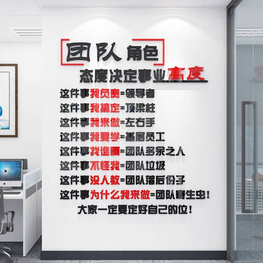 Yonghuan Corporate Culture Wall Office Decoration Verkäufer Team Inspirational Slogan Company Meeting Atmosphäre Layout Hintergrund Aufkleber 3882 Teamrollen - Dahong + Hailan Big