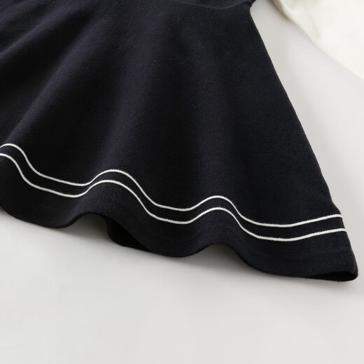 David Bella children's preppy dress girls fake two-piece dress medium and large children's uniform dress