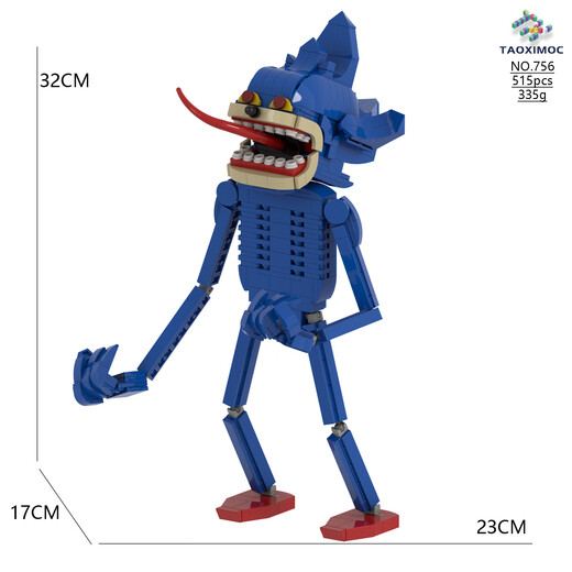 Nouveaux blocs de construction MOC transfrontaliers Shintapes Mutant Kid Creative Assemblé Toy Model 756 Standing Kid