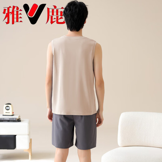 Yalu Vest Pyjamas Men's Men's Cotton Cotton Sans manches Home Vêtements NOUVEAUX HOTES CASSORATIQUES SHORTS DE LA TAILLE SUIT