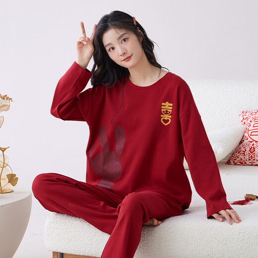 
Fenten pajamas for women in spring and autumn cotton long sleeves for women 2023 new suit for women in autumn artistic conception home clothing summer Z9227 women M