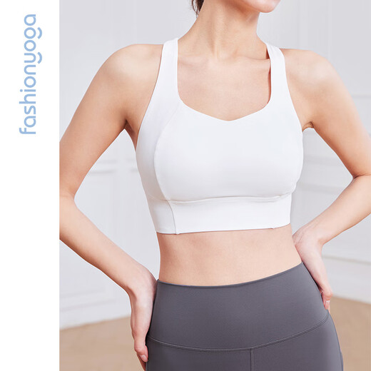 Common sage yoga elegant cross beautiful back one cup BRA zero sense sports fitness breathable underwear women's top FY14110 Yunduobai M