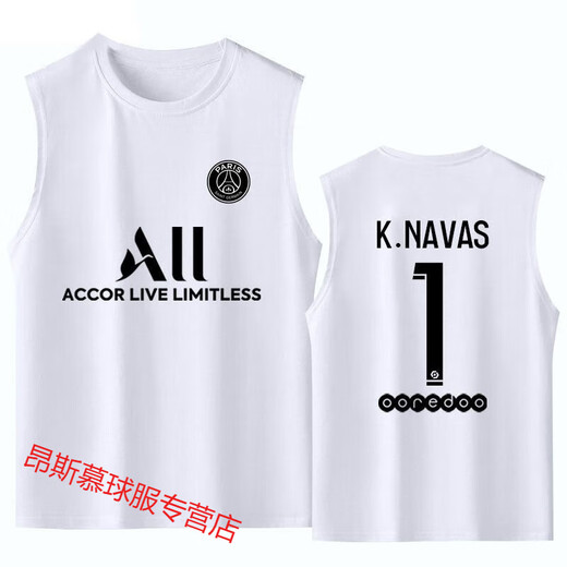 AJZS2021-22 Paris Saint-Germain Neymar Messi Fútbol Camisa de fútbol Ice Seda Vest Summer Summer Singleveless Camiseta Negra 0 S