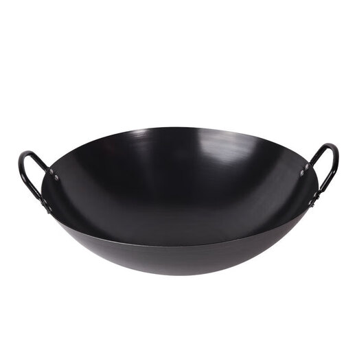 
Pangdonglai DL traditional old-style nitride double-ear iron pot household stove cook iron non-stick pot old style authentic chef uncoated 36-type nitride double-ear pot has been opened 36cm