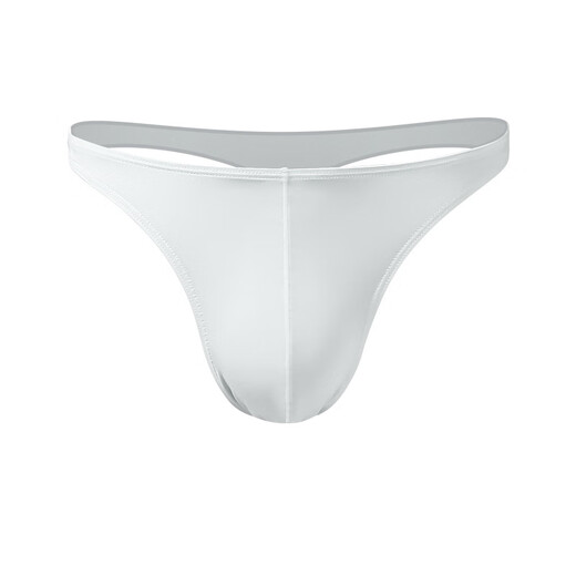 MiiOW Men's Low Waist U-convex Stretch Tight Sexy T-Pants Ice Silky T-Pants Cool Breathable T-Pants Sports Black 3 Pairs L