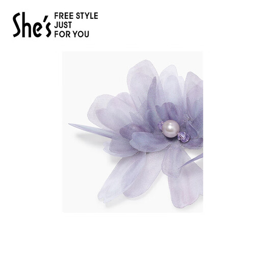 She s Akiko hair accessories Monet impression romantic tulle flower edge clip light luxury duckbill clip hairpin birthday gift
