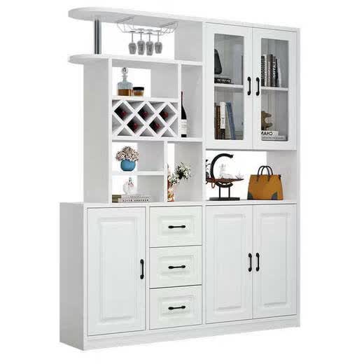 Nuogan shoe cabinet and entrance cabinet integrated modern light luxury simple living room screen entrance partition cabinet multi-functional wine cabinet storage cabinet warm white + glass door + 80 * 34 * 200 cm, installed by yourself