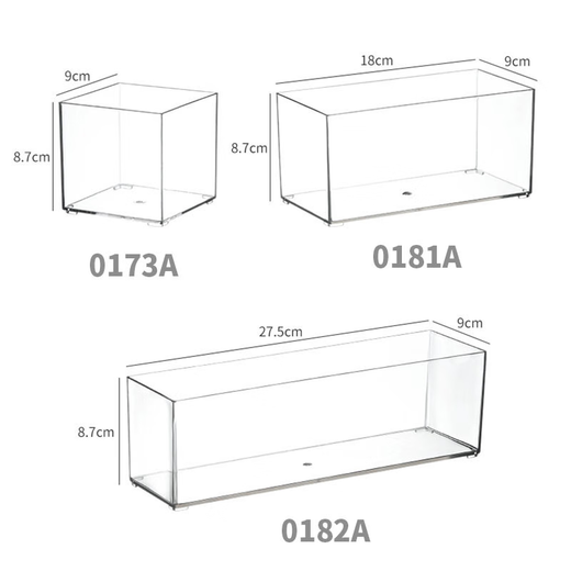 Sanqihu Desktop Box Küchenschublade eingebaute Partition Transparent Acrylschmale Streifenkosmetikstation Rechteck 4877. Seite U Transparent Korb mittelgroß 1 pt hohe transparente