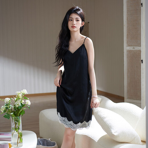Princess Mark suspender pajamas with breast pad summer nightgown for women sexy suspender pajamas with breast pad summer nightgown for women QH3271- suspender nightgown (with breast pad) L