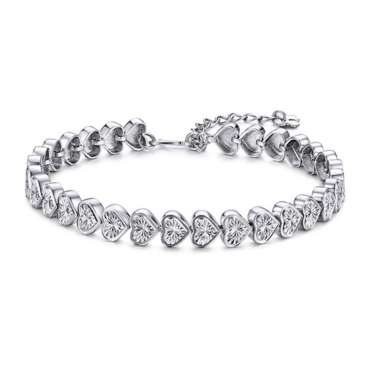 Jinzhizun (3DG Jewelery) CNC craft platinum pt950 love bracelet women's birthday gift priced by gram 13.89 grams (including labor cost 1,458 yuan)