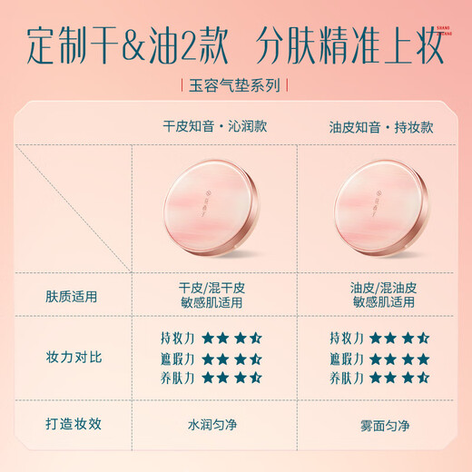 Hua Xizi Double 11 ready-made small powder box single layer air cushion oil skin N25 concealer long-lasting and docile light gift