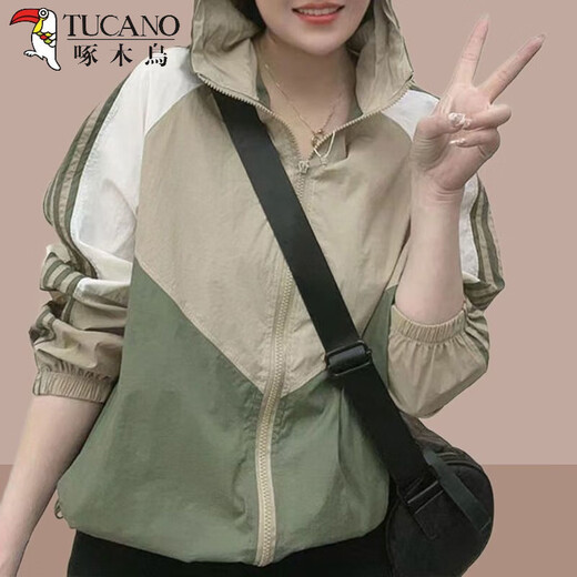 TUCANO;啄木鸟2025新款防晒衣女夏季韩版宽松百搭防晒服薄款外套女夏天开衫外套 桔色薄 轻薄 M 【建议100斤以下】