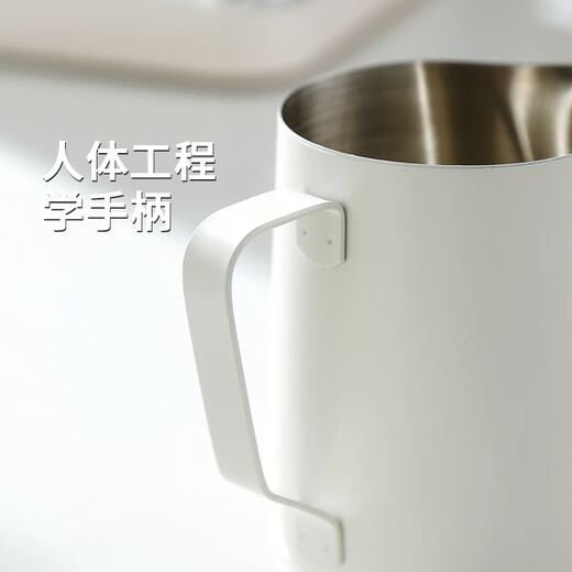 Bincoo coffee latte art cylinder round mouth latte art cup milk foam cup latte art artifact stainless steel professional utensil milk tank