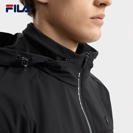 FILA Official Men's Woven Jacket 2025 Autumn Fashion Simple Casual Comfortable Hooded Top
